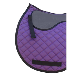 Tapis de selle de dressage classique violet sur mesure de haute qualité avec doublure en polaire noire et sangle de maintien pour l'entraînement - Product Image 3