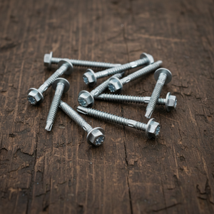 Vis de perçage métriques à tête cylindrique en acier au carbone, galvanisées à chaud au zinc, de qualité professionnelle et robustes - Diamètre de la tête 12 mm - PDC - Product Image 2