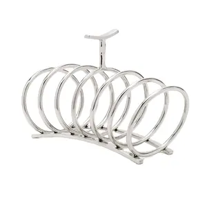 Le plus récent porte-pain en métal argenté support en acier inoxydable de qualité supérieure utilisation de cuisine élégante et accessoire de table à manger élégant - Product Image 1