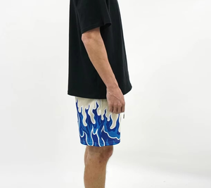 NEW OEM Custom Casual 100% Polyester Workout Running Sweat Gym Basketball Double <b>Layer</b> Mesh Elastic Waist Shorts for Men - Product Image 3