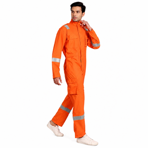 Overol de Seguridad Reflectante Naranja de Alta Visibilidad, Ropa de Trabajo Industrial, Traje Protector, Mono de Seguridad Premium para Hombre - Product Image 3