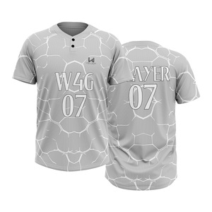 Maillots de baseball personnalisés pour adultes, 100% polyester, respirants, séchage rapide, positions de logo personnalisées, service OEM/ODM, maillots de haute qualité - Product Image 1