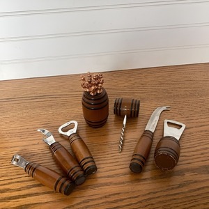 Abridor de botellas de cerveza pulido de acero inoxidable con mango de torsión central, juego de barra antiguo, juego de barra de cerveza y herramientas - Product Image 2