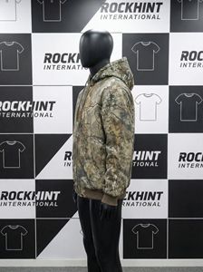 เสื้อแจ็คเก็ตซิปพิมพ์ลายพรางสไตล์วินเทจสำหรับผู้ชาย  ผ้าฝ้าย 100% คุณภาพสูง ทรงบ็อกซี่  แบบมีฮู้ด เหมาะสำหรับการล่าสัตว์ - Product Image 4