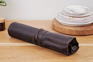 Porte-couteaux de chef en cuir de luxe personnalisé, protection anti-odeur, organisateur d'outils de cuisine professionnels, sac de voyage LSKR-0005 - Product Image 5