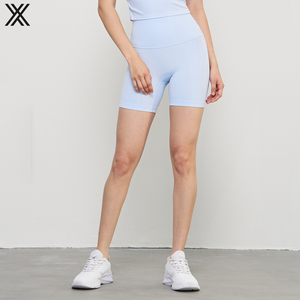 Shorts Deportivos Beige de Cintura Alta para Mujer, Sin Costuras, de Secado Rápido, Cintura Elástica, Shorts de Ciclismo para Gimnasio - Product Image 3