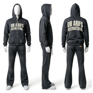 Conjunto Deportivo con Capucha para Hombre, Estilo Streetwear, Lavado Ácido, Resistente al Viento, Ecológico, Transpirable, para Gimnasio y Entrenamiento - Product Image 5