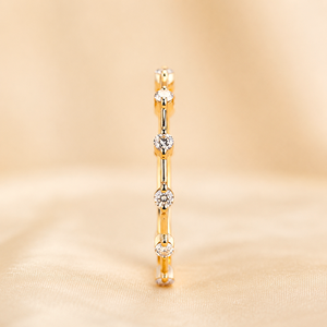Anillo de Boda Apilable de Eternidad Completa con Burbuja Flotante de Diamante Cultivado en Laboratorio de 0.25CT, Oro de 14K y Plata S925, Joyería Fina de Moda para Fiesta, Regalo - Product Image 2