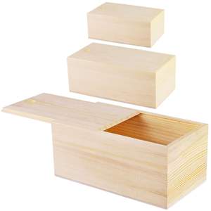 Caja de Almacenamiento Rectangular de Madera de Pino Ecológica Hecha a Mano de Alta Calidad con Tapa Deslizante, Regalo de Cumpleaños, Precio de Fábrica al por Mayor - Product Image 1