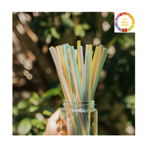 Rice Drinking Straws | 100% Natural Edible Biodegradable | 20cm Boba Tea | OEM Bulk Supplier Vietnam - Product Image 3