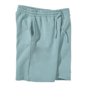 <b>Men</b> Light Blue Cotton <b>Bermuda</b> <b>Shorts</b> Drawstring Waist Casual Style Mid Rise Pockets Breathable Knitted Fabric - Product Image 3