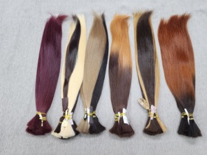 Cheveux Dream Hair T05 Noir Naturel & Couleur Piano en Trame |   Cheveux humains vierges du Vietnam |   Surpiqûres robustes |   Sans perte de poils |   100g |   En vrac - Product Image 1
