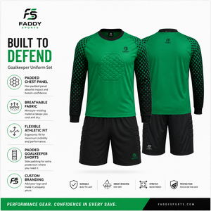 Conjunto de Uniforme de Portero de Fútbol Profesional Acolchado, Jersey de Portero de Fútbol Personalizado de Manga Larga con Pantalones Cortos, Kit de Entrenamiento con Protección - Product Image 5
