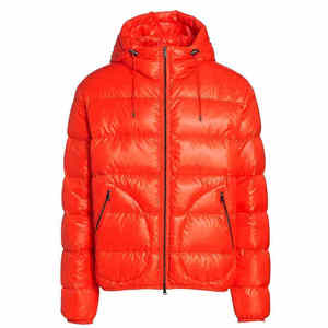 Top Fashion Trendy Coated Stand Collar Hooded Men Puffer <b>Jacket</b> Thick Winter Windproof Zipper Closure Pockets Customizable - Product Image 6