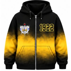 Sudadera con Capucha Oversize Tie-Dye para Mujer Sigma Gamma Rho, Color Dorado y Negro, Sudadera Personalizada con Letras Griegas, Sudadera de Forro Polar Informal - Product Image 1