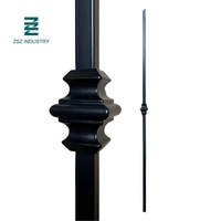 Modèle de conception traditionnelle ZSZSK-03 broches creuses en fer forgé noir satiné 1/2 ''balustres à une articulation escalier nouveau Design