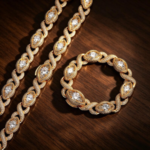 Chaîne cubaine Miami unisexe de luxe en argent 925 plaqué or avec diamants Moissanite, 6MM 8MM 10MM, pour la fête, vente en gros - Product Image 1