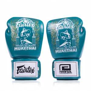 สินค้ามาใหม่ ถุงมือชกมวย Fairtex สีเงิน หนังแท้ น้ำหนักเบา กันน้ำ แบบผูกเชือก สำหรับฝึกซ้อมและแข่งขัน MMA มวยไทย - Product Image 5