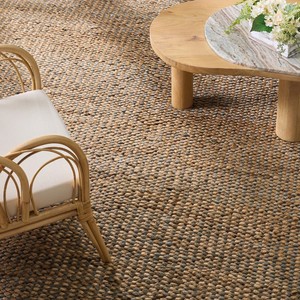 Tapis Bohème en Jute Tressé Rectangulaire à Tissage Plat Écologique pour Salon, Motif Rayé Beige et Marron, Poil Fin - Product Image 5
