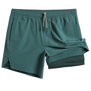 Men's Solid Green Quick Dry Drawstring <b>Shorts</b> with Pockets Casual Sport <b>Short</b> Length Mid Waist Woven <b>Polyester</b> - Product Image 1