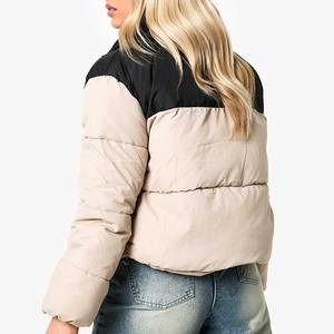 Chaqueta acolchada de burbujas con capucha y cuello redondo para mujer, talla grande, a cuadros, manga larga, con cremallera, informal, cálida, a la moda, para invierno 2026 - Product Image 2