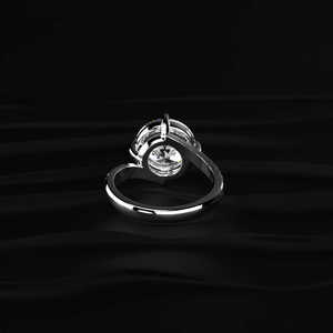 Bague solitaire en moissanite ronde de 2 carats, faite à la main, taille excellente VVS1, bande fine de 1,8 mm, or jaune 14 carats, bijoux fins - Product Image 3