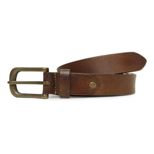 Cinturón Casual de Cuero Vacuno Premium Marrón para Hombre, Cinturón Casual de Negocios de Una Sola Capa de Grano Completo para Hombre - Product Image 4