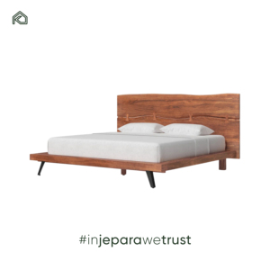 Cama Moderna de Madera de Teca de Indonesia, Tamaño King, Estructura de Madera Maciza, Muebles de Dormitorio para Villa - Product Image 4