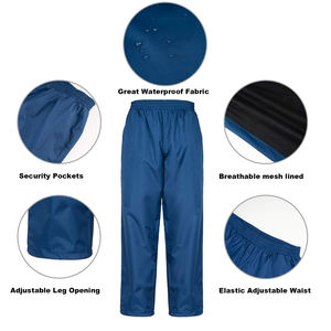 Ensemble de survêtement personnalisé léger, imperméable et coupe-vent, avec veste à taille élastique et pantalon à cordon de serrage - Product Image 3