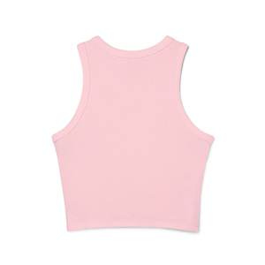 Chaleco Deportivo Casual para Mujer, Corte Ajustado, Algodón Microacanalado, Transpirable, Sin Mangas, Cuello Redondo, Espalda Cruzada, Top de Yoga con Logotipo Frontal - Product Image 5