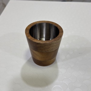 Conteneur à bougies en bois de qualité supérieure, résistant à la chaleur, pour la fabrication de bougies, partie intérieure en acier inoxydable - Product Image 2