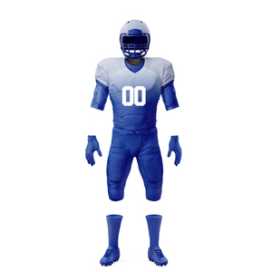 Wholesale OEM High Stretch Breathable American Football Uniform Custom Stitched Team <b>Name</b> Moisture-Wicking Training Jersey Short - Product Image 1