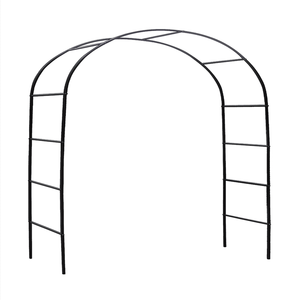 Arco da Giardino Regolabile in Metallo Nero 7FT X 4FT, Traliccio in Ferro per Supporto Piante Rampicanti da Esterno - Product Image 4