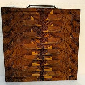 Tabla de Cortar Grande de Madera, Tabla para Servir, Tabla de Charcutería y Quesos para Cocina, Madera de Teca Natural, Color Natural - Product Image 1