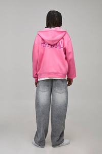 Wholesale High Quality Winter Plain Dyed Drop Shoulder Long Sleeve 100% Cotton Fleece Lining Zip-Up <b>Hoodies</b> with Pockets <b>for</b> <b>Men</b> - Product Image 5