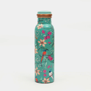 Bouteille d'eau décorative en cuivre de qualité supérieure, idéale pour les boutiques et les cadeaux, motif oiseau et fleur, en vente - Product Image 5