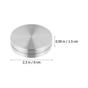 2 Soportes Giratorios para Tartas de Aluminio, Base Giratoria para Tartas, Plato Giratorio, Kit de Decoración de Tartas, 3.8 x 3.8 cm, Plateado - Product Image 6