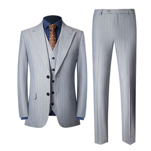 Trajes de oficina para hombre de alta calidad en azul real, traje formal de negocios para hombre con conjunto de 2 piezas. - Product Image 4