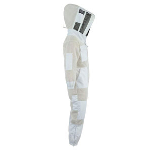 SALVA LEATHER Full Body Beekeeping <b>Suit</b> with Ventilated Hood White Four Seasons Use Casual Model SL-BKS-105 - Product Image 4