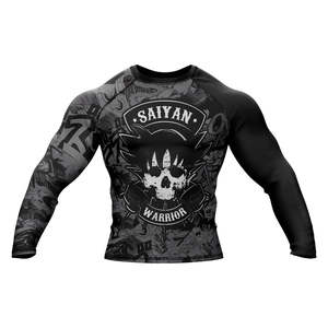 Jiu Jitsu No Gi Rashguard Spandex/Polyester <b>Long</b> & Short <b>Sleeves</b> Latest 2024 Design Pakistan - Product Image 1