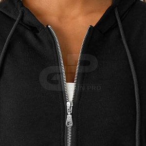 Cropped Zipper Hoodies For <b>Women</b> Boxy Fit Hooded <b>Tops</b> Long Sleeve Cotton Blend <b>Zip</b> <b>Up</b> Casual Modern Everyday Fashion - Product Image 6