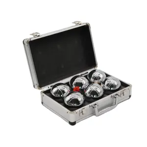 2024 New Hot Sale High Quality Petanque Set 6 Aluminum Balls With Custom Logo Outdoor Exercise Game In Steel Box PC Bag Pouch