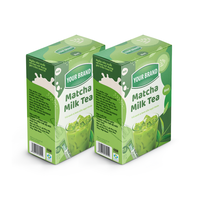 Thé instantané 100% naturel Matcha 3 en 1 en poudre riche en arôme, Style d'emballage personnalisé, étiquette privée, thé instantané