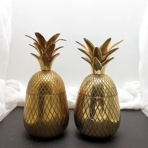 Centro de mesa de latón con diseño de piña para decoración del hogar, decoración de la mesa de comedor y exhibición decorativa en la mesa. - Product Image 1