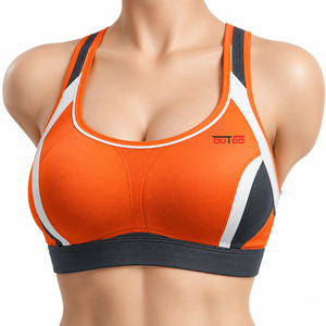 Lightweight Structure Breathable Panels Secure Fit Moisture Control Women Sports <b>Bra</b> Designed With Four Way <b>Stretch</b> Fabric - Product Image 1