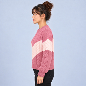 Pull pour femme de qualité supérieure avec tissu tricoté doux et premium, chaud, confortable, respirant, design élégant, pull décontracté - Product Image 4