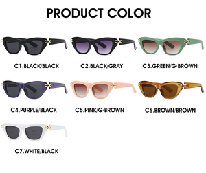 Lunettes de soleil œil-de-chat roses surdimensionnées pour femmes et hommes, style luxe, mode, fête, protection UV400, Y2K, 2025 - Product Image 6