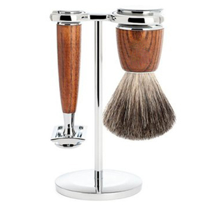 Set de Afeitado LEO BEAUTY PRO para Hombre con Caja de Madera, Soporte para Afeitado, Brocha de Pelo de Mapache Silvertip, Tazón y Maquinilla de Afeitar de Seguridad - Product Image 6