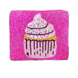 กระเป๋าใส่เหรียญประดับลูกปัดดีไซน์คัพเค้กกระเป๋าใส่เหรียญที่สวยงามพร้อมคุณสมบัติเครื่องประดับที่ทันสมัย - Product Image 1