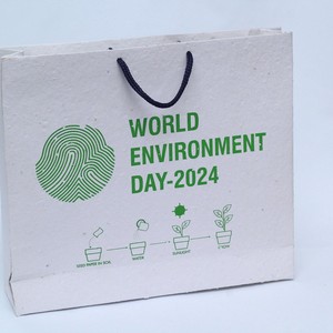 Custom Digital Printed Kraft Gift Carrier <b>Bag</b> with Cotton Rope Handles for Retail Packaging - Product Image 2
